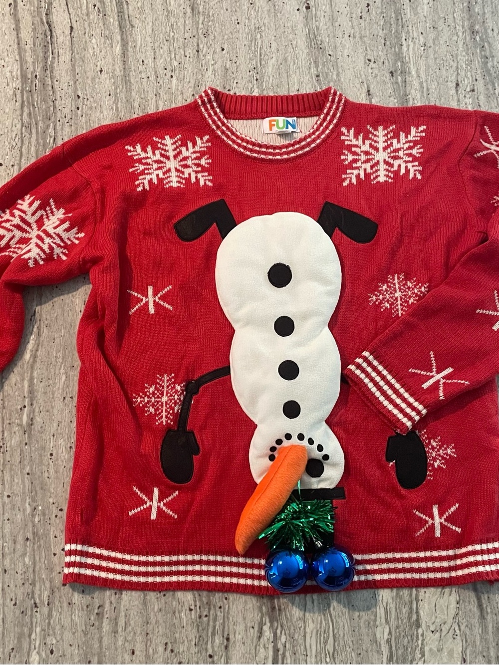 Men's Ugly Snowman Sweater